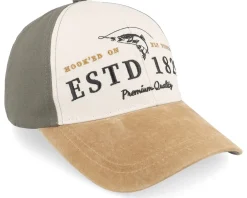 Adjustable-MJM Hats Estd 1829 Gone Fishing Cotton Olive Adjustable - Green, Beige