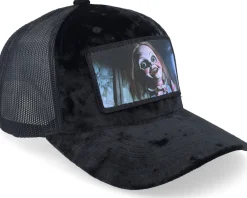 Trucker-Scenes Evil Doll Velvet Black/Black A-frame Trucker -