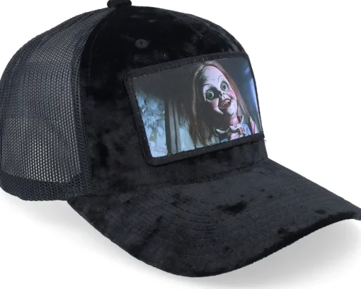 Trucker-Scenes Evil Doll Velvet Black/Black A-frame Trucker -