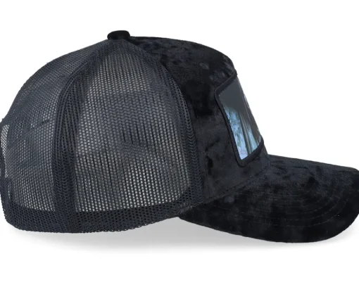 Trucker-Scenes Evil Doll Velvet Black/Black A-frame Trucker -
