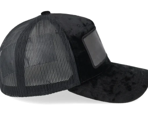 Velvet Caps-Scenes Evil Grin Velvet Black/Black A-frame Trucker -