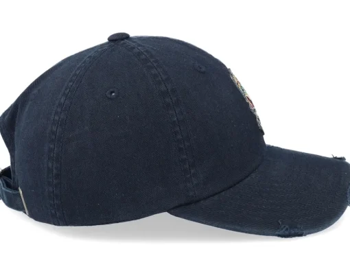 New Calaveras Evil Skull Patch Black Destroyed Dad Cap -