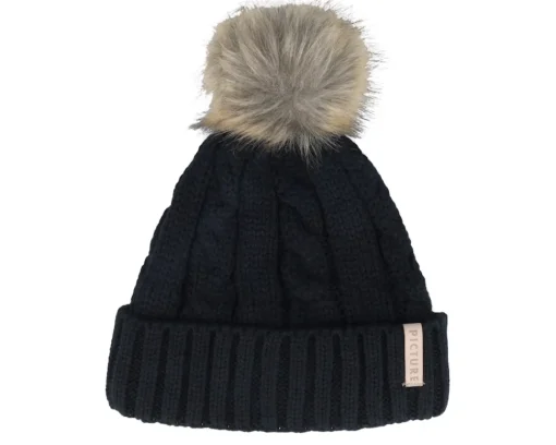 Online Picture Ezah Beanie Black Pom -