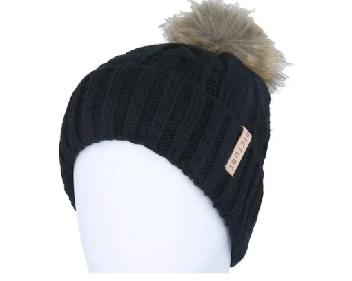 Online Picture Ezah Beanie Black Pom -