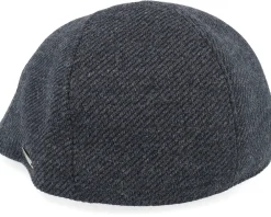New Seeberger Fabric Black Flat Cap -
