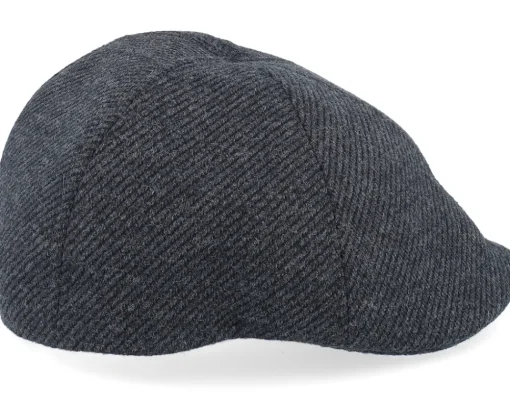 New Seeberger Fabric Black Flat Cap -