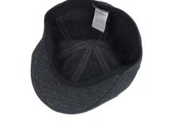 New Seeberger Fabric Black Flat Cap -