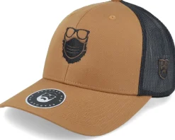 Trucker-Bearded Man Face Mask Quarantine Beard Caramel/Black Trucker -