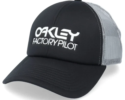 Trucker-Oakley Factory Pilot Hat Blackout Black/Grey Trucker -
