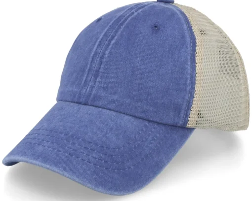 Clearance Equip Fashion Custom Vintage Dark /Khaki Trucker - Blue