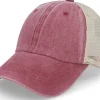 Sale Equip Fashion Custom Vintage Wine/Khaki Trucker - Red
