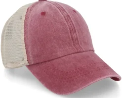 Sale Equip Fashion Custom Vintage Wine/Khaki Trucker - Red