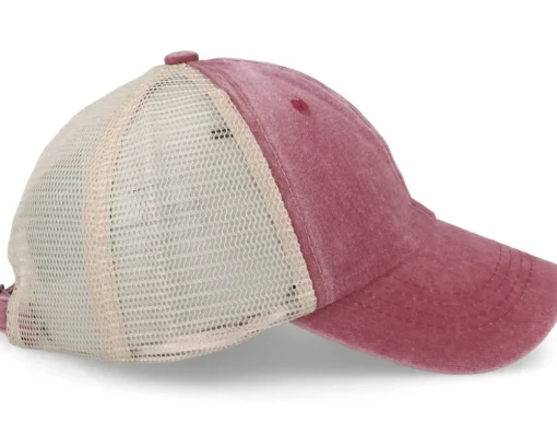 Sale Equip Fashion Custom Vintage Wine/Khaki Trucker - Red