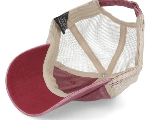 Sale Equip Fashion Custom Vintage Wine/Khaki Trucker - Red