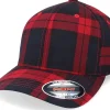 Blanks-Flexfit Fashion Tartan Plaid Red -
