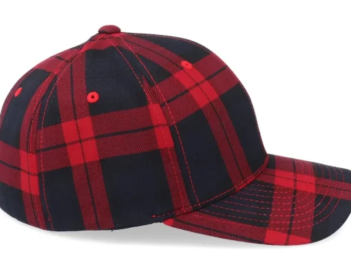 Blanks-Flexfit Fashion Tartan Plaid Red -