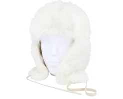 Trapper-MJM Hats Faux Fur Off White Trapper -
