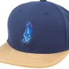 Snapback-Iconic Feather Navy/Suede Snapback -