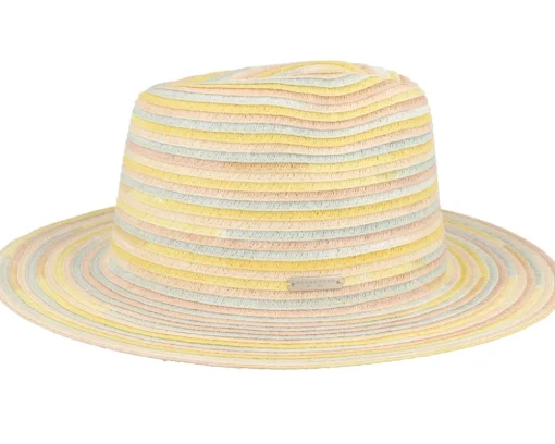 Hot Seeberger Fedora In Spacedye Paper Braid Powder Red Honey Straw Hat -
