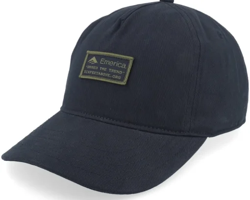 Hot Emerica 6 Feet Above Black Dad Cap -