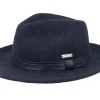Fedora-Seeberger Felt Black Fedora -