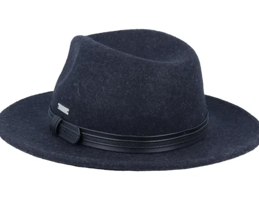 Fedora-Seeberger Felt Black Fedora -