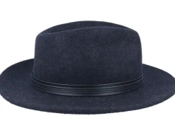 Fedora-Seeberger Felt Black Fedora -