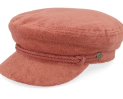 Discount Brixton Fiddler Cap Burnt Brick Terry Cloth Flat Cap -