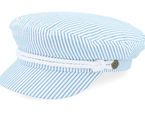 Vega-Brixton Fiddler Cap Off White/Blue Seersucker Vega Cap -