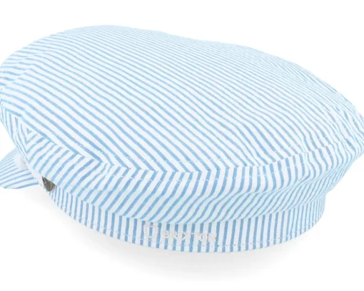 Vega-Brixton Fiddler Cap Off White/Blue Seersucker Vega Cap -