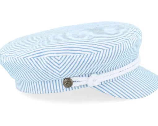Vega-Brixton Fiddler Cap Off White/Blue Seersucker Vega Cap -