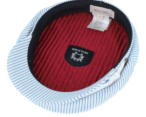 Vega-Brixton Fiddler Cap Off White/Blue Seersucker Vega Cap -