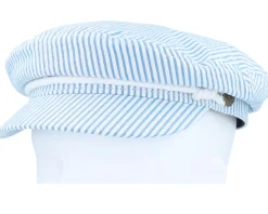 Vega-Brixton Fiddler Cap Off White/Blue Seersucker Vega Cap -