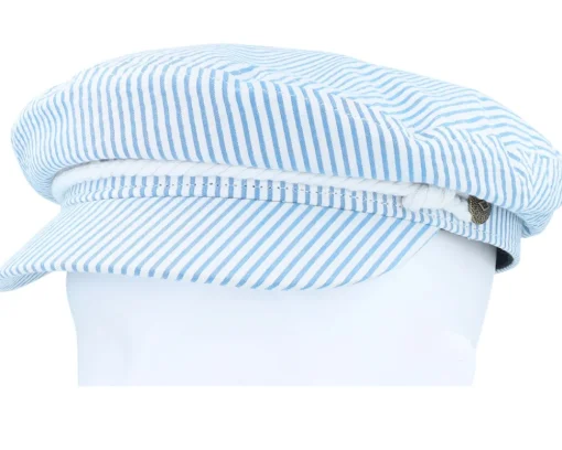 Vega-Brixton Fiddler Cap Off White/Blue Seersucker Vega Cap -