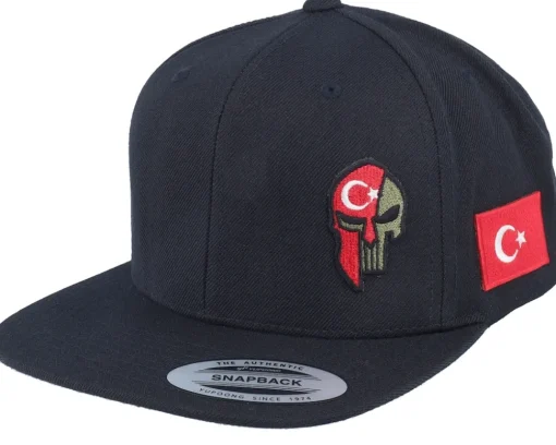 Snapback-Army Head Finland Army Skull Snapback - Black