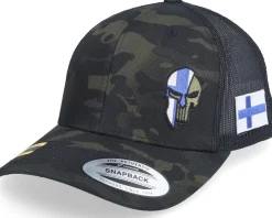 Clearance Army Head Finland Army Skull Multicam Black Trucker -