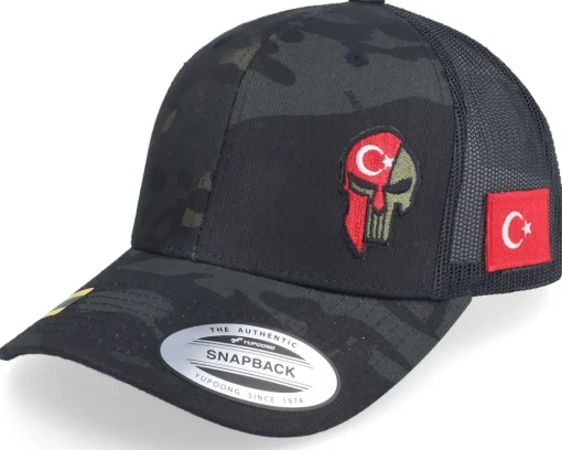 Clearance Army Head Finland Army Skull Multicam Black Trucker -