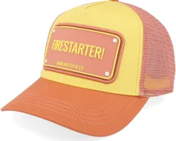 Trucker-John Hatter & Co Firestarter! Rubber Orange/Yellow A-Frame Trucker -
