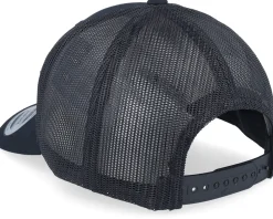 Snapback-Hunter Fishing Boat Wide Patch Retro Trucker - Black