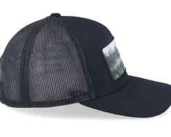 Snapback-Hunter Fishing Boat Wide Patch Retro Trucker - Black