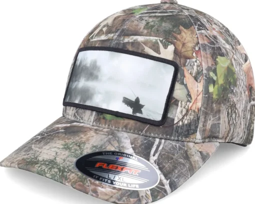 Snapback-Hunter Fishing Boat Wide Patch Retro Trucker - Black