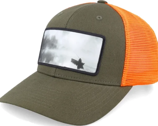 Snapback-Hunter Fishing Boat Wide Patch Retro Trucker - Black