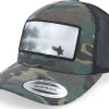 Trucker-Hunter Fishing Boat Wide Patch Wood Camo/Black Trucker -
