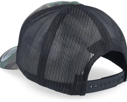 Trucker-Hunter Fishing Boat Wide Patch Wood Camo/Black Trucker -