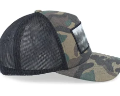 Trucker-Hunter Fishing Boat Wide Patch Wood Camo/Black Trucker -