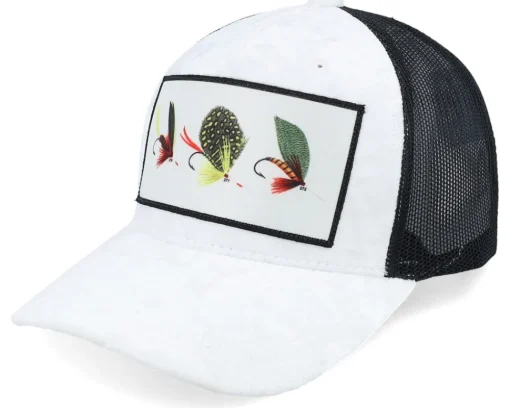 Velvet Caps-Skillfish Fishing Flies Velvet /Black Trucker - White