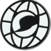 Online Cap Pins Fitted World White/Black Metal Pin -