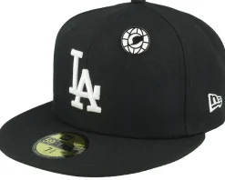Online Cap Pins Fitted World White/Black Metal Pin -
