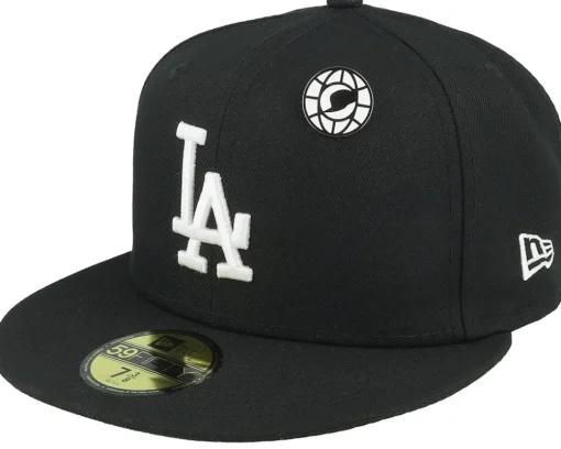 Online Cap Pins Fitted World White/Black Metal Pin -