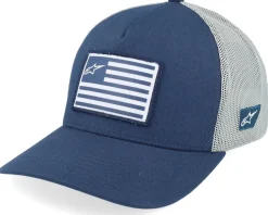 Motor-Alpinestars Flag Hat Navy/Grey Trucker -